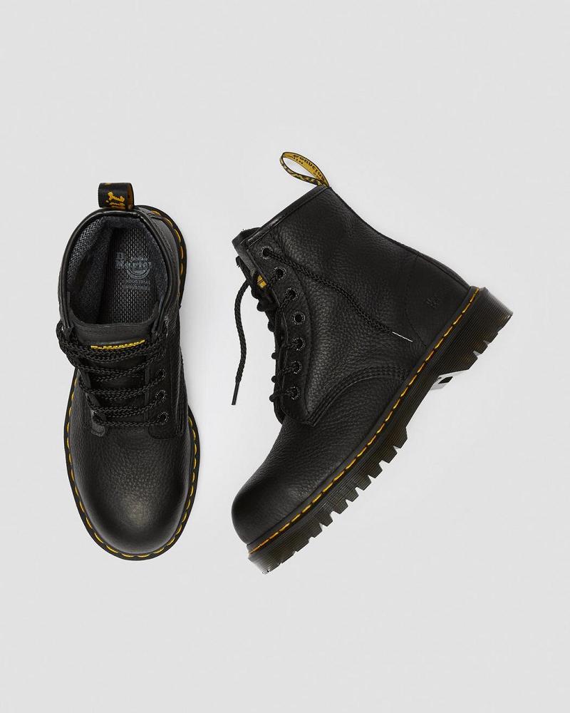 Dr Martens Icon 7B10 Leren Steel Neus Werklaarzen Heren Zwart | NL 182DFM